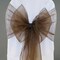 10 Pieces Angle End Organza Chair Sashes 12 by 116 inches Chocolate